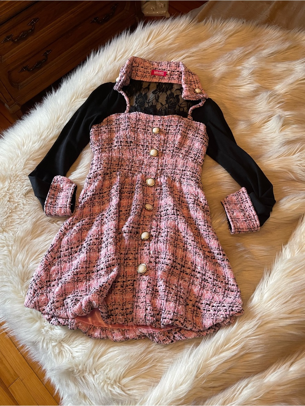 Jfashion gyaru brand MA*RS pink bubble dress